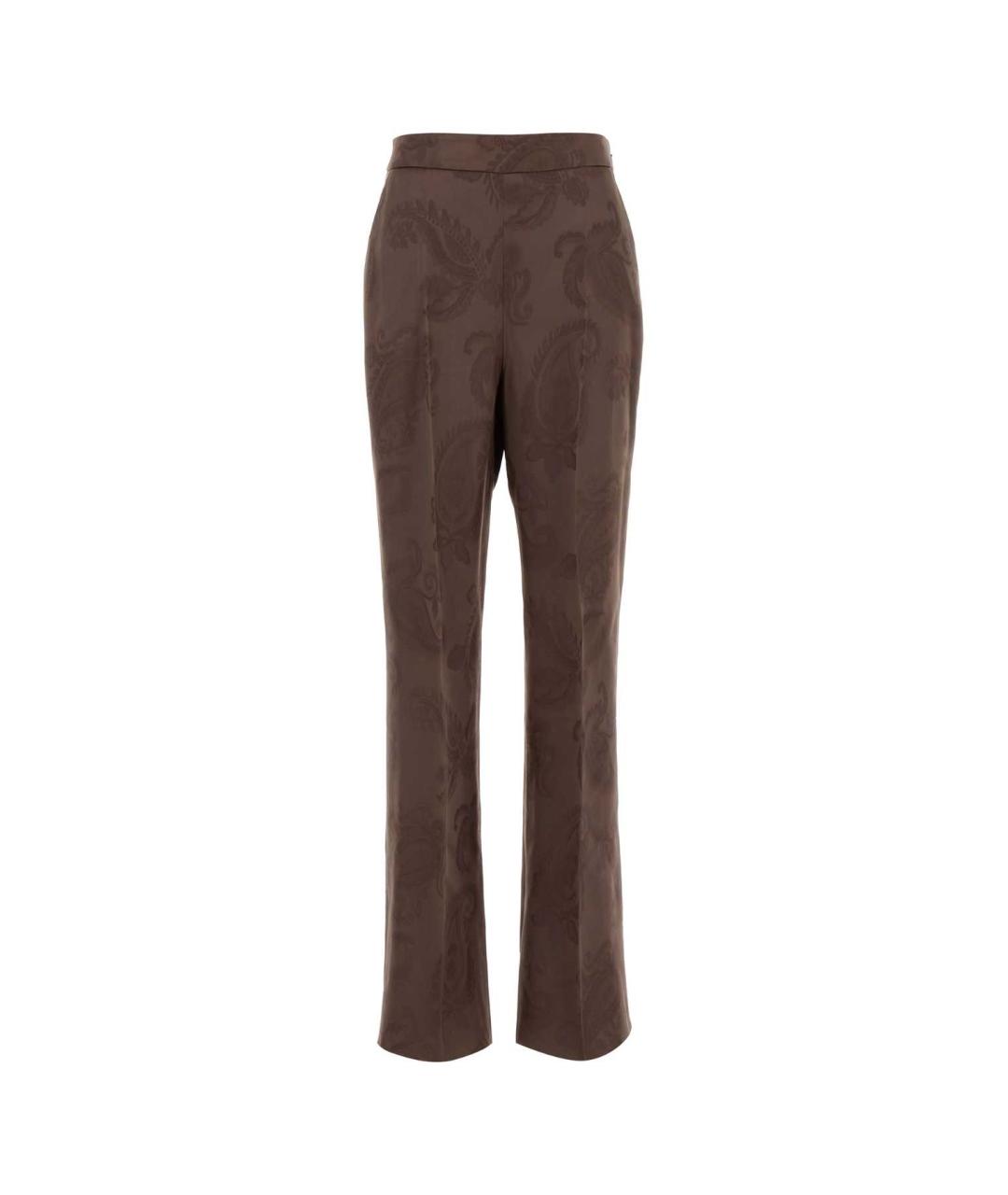 ETRO Мульти шелковые прямые брюки, фото 3