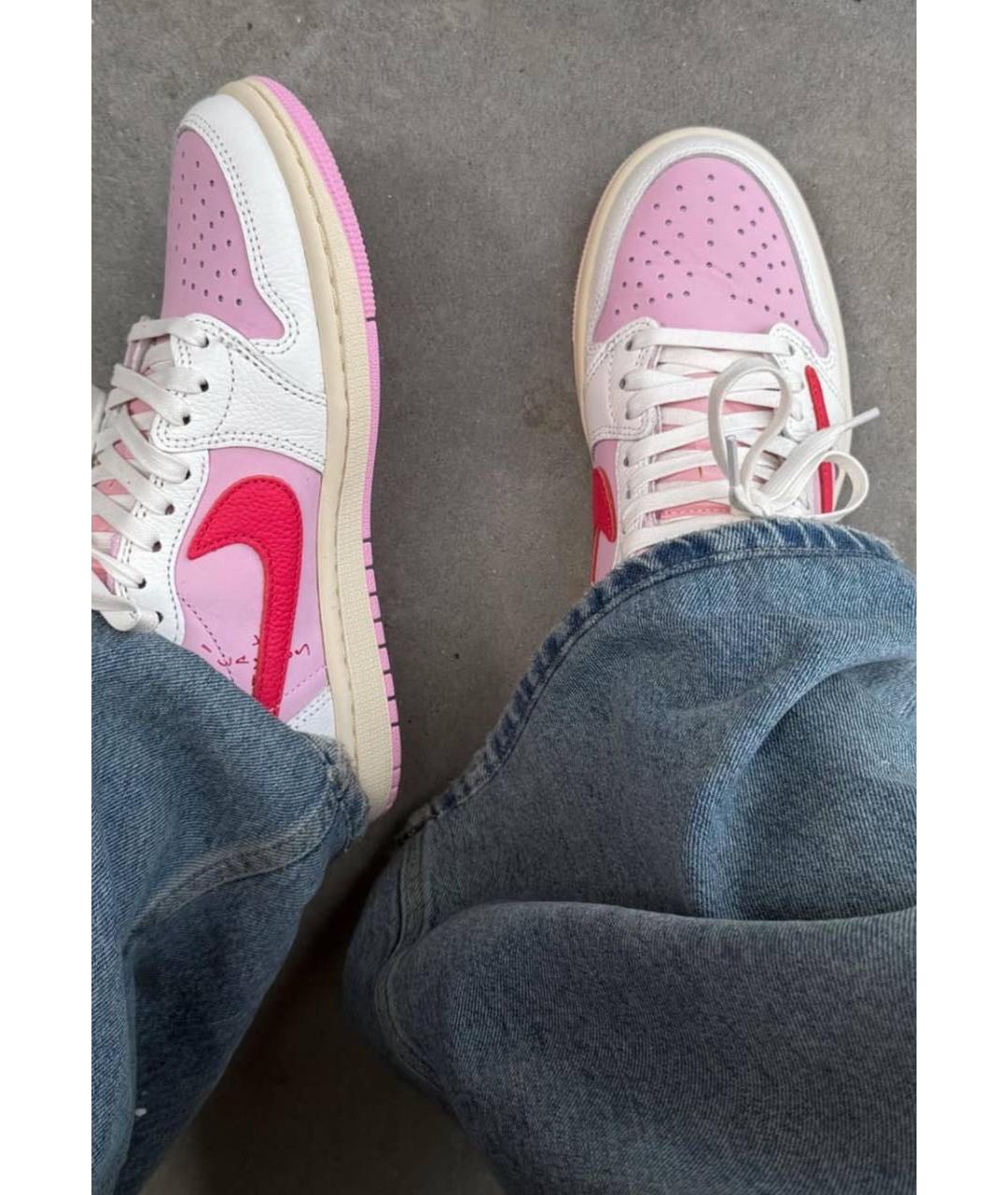 NIKE Розовые кожаные кеды, фото 4