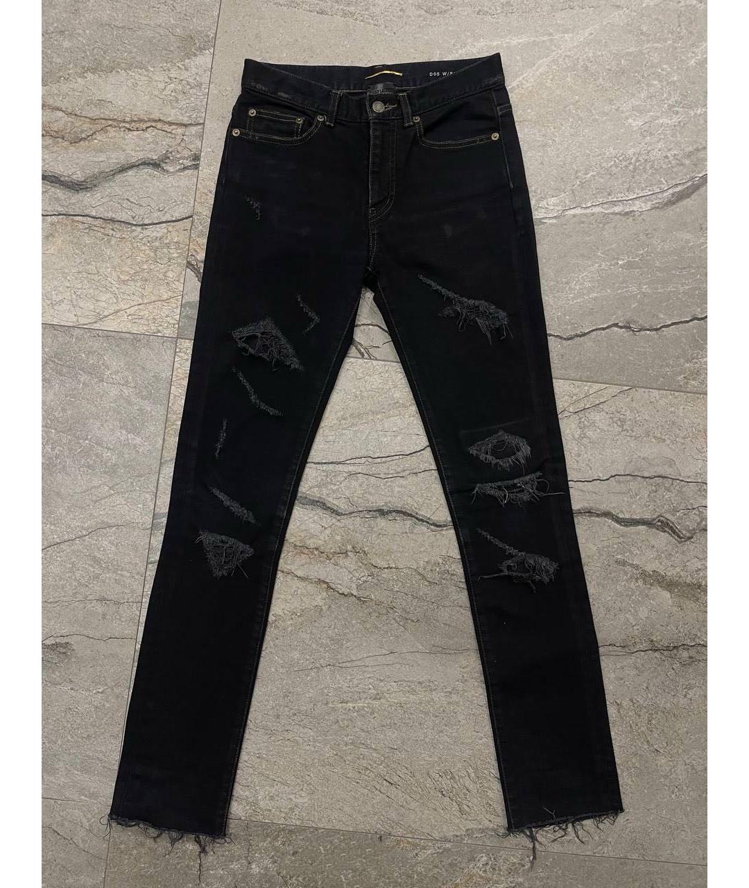 SAINT LAURENT Черные джинсы слим, фото 5