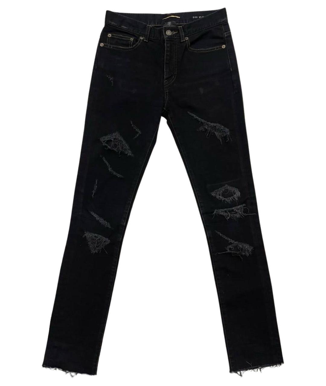 SAINT LAURENT Черные джинсы слим, фото 1