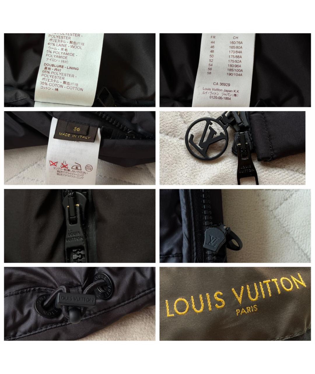 LOUIS VUITTON Антрацитовая шерстяная куртка, фото 6