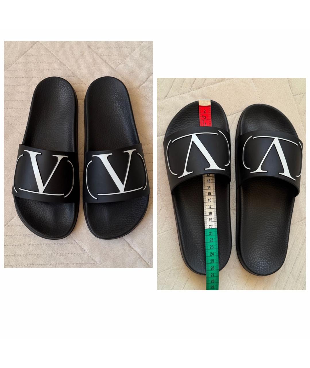 VALENTINO Черные шлепанцы, фото 4
