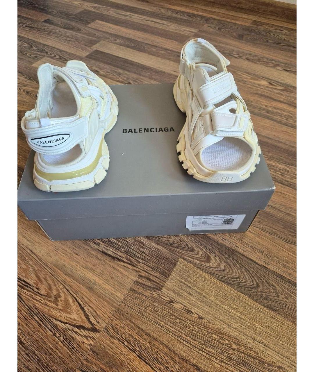 BALENCIAGA Белые сандалии, фото 3