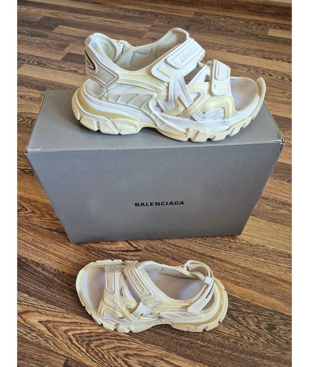 BALENCIAGA Белые сандалии, фото 7