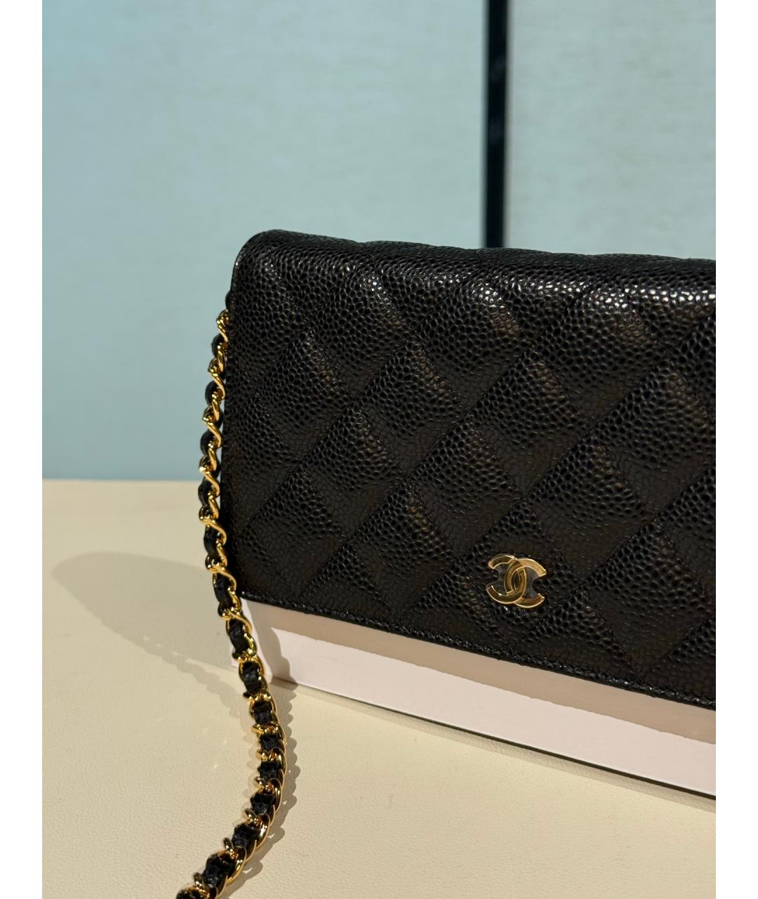 CHANEL Черная кожаная сумка через плечо, фото 4