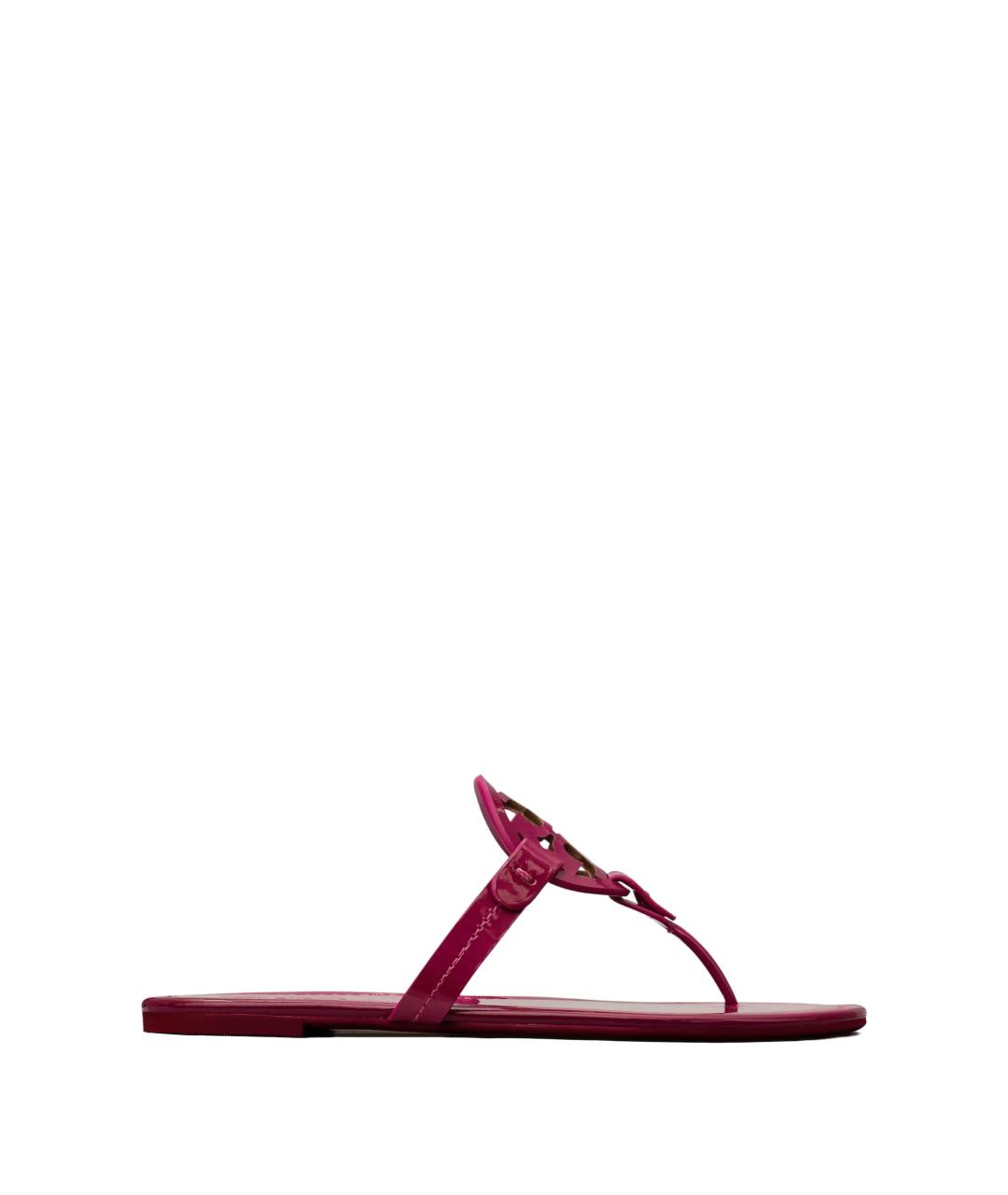 TORY BURCH Фуксия кожаные сандалии, фото 1