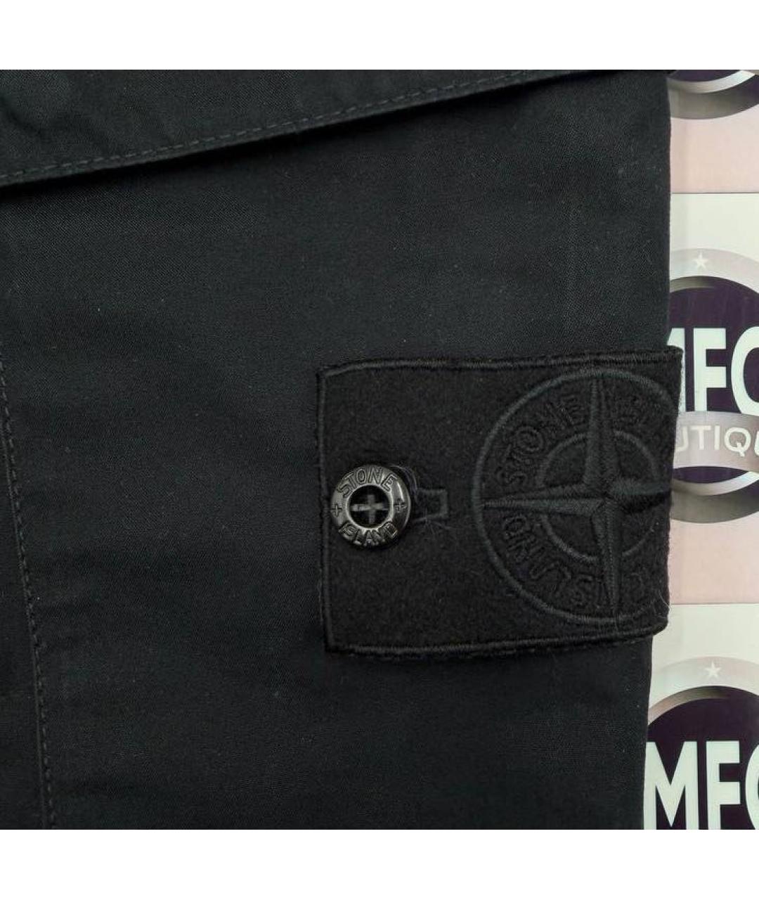 STONE ISLAND Черные брюки чинос, фото 5