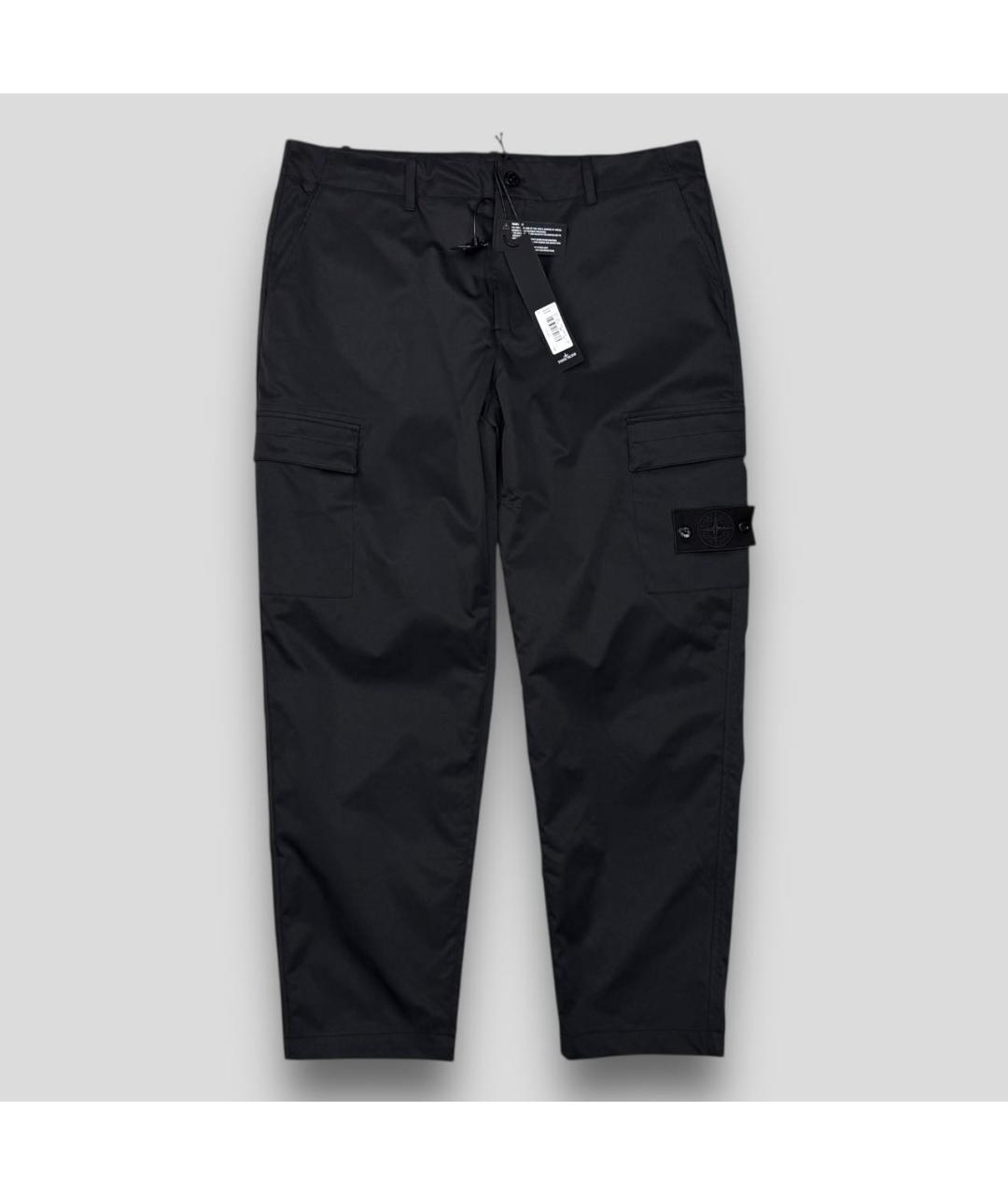STONE ISLAND Черные брюки чинос, фото 9
