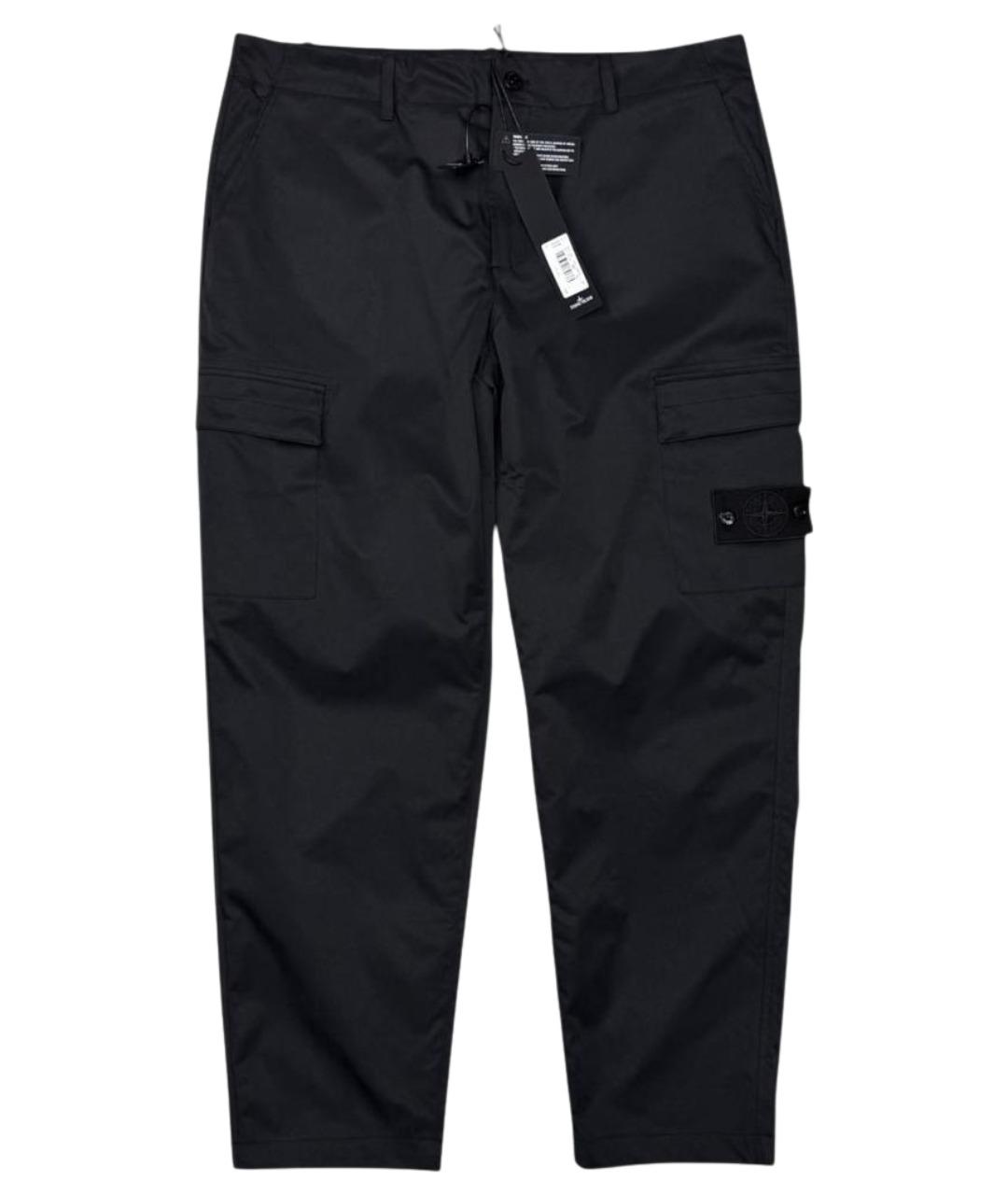 STONE ISLAND Черные брюки чинос, фото 1