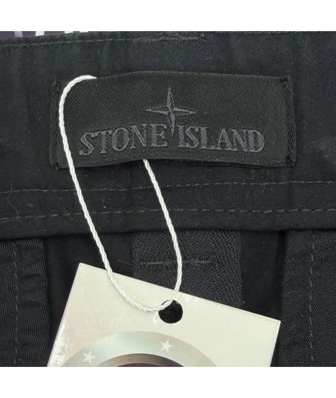 STONE ISLAND Черные брюки чинос, фото 8