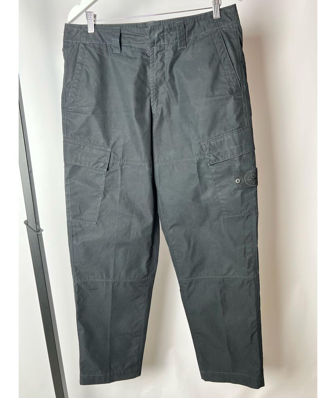 STONE ISLAND Черные брюки чинос, фото 7
