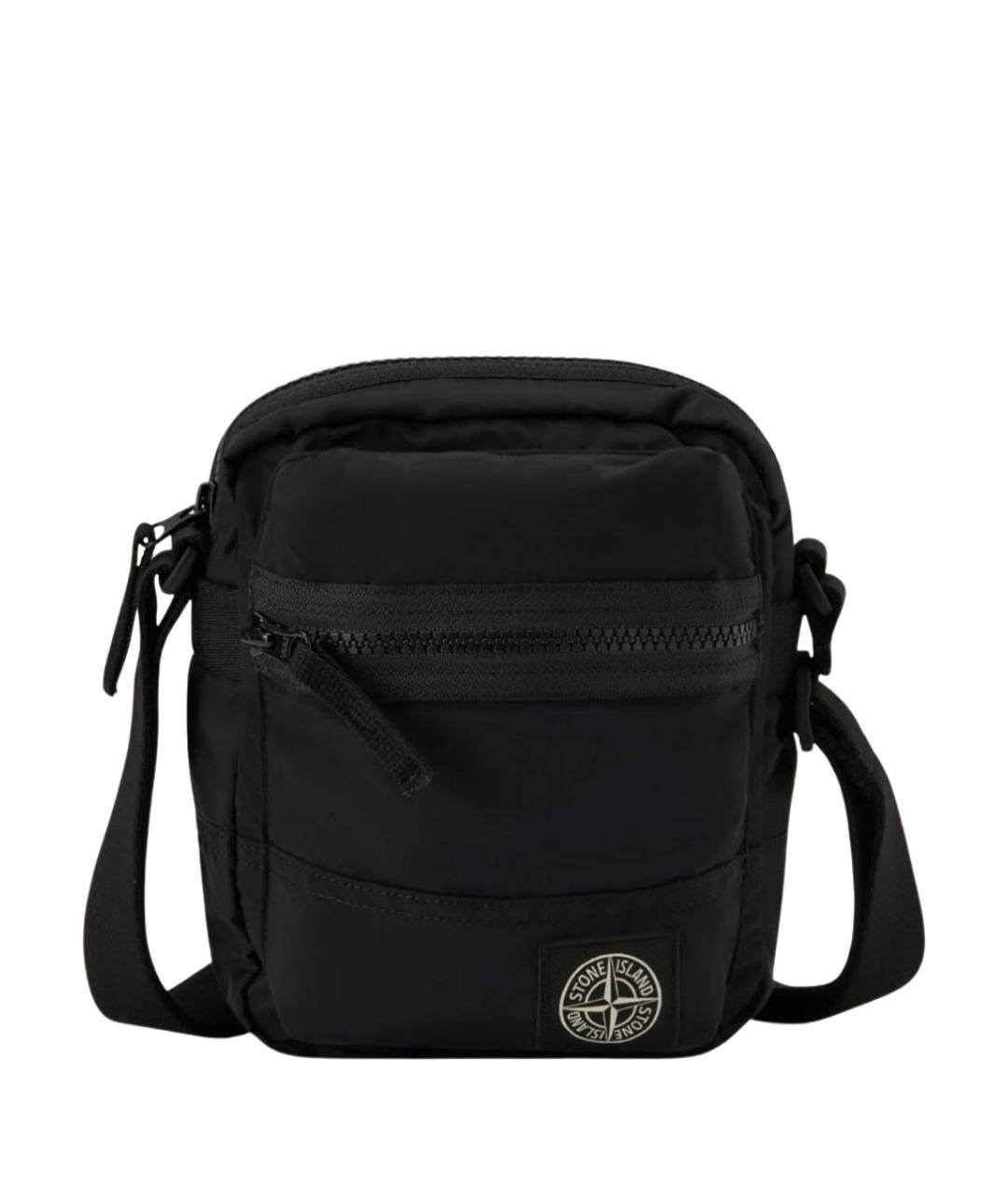 STONE ISLAND Черная нейлоновая сумка на плечо, фото 1