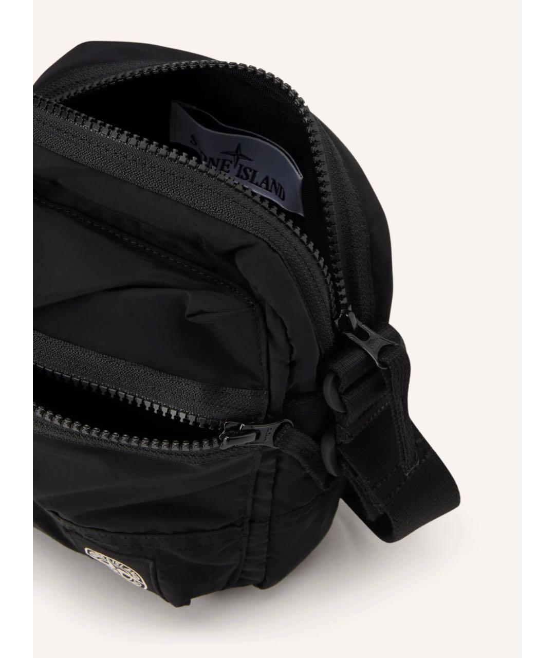 STONE ISLAND Черная нейлоновая сумка на плечо, фото 3