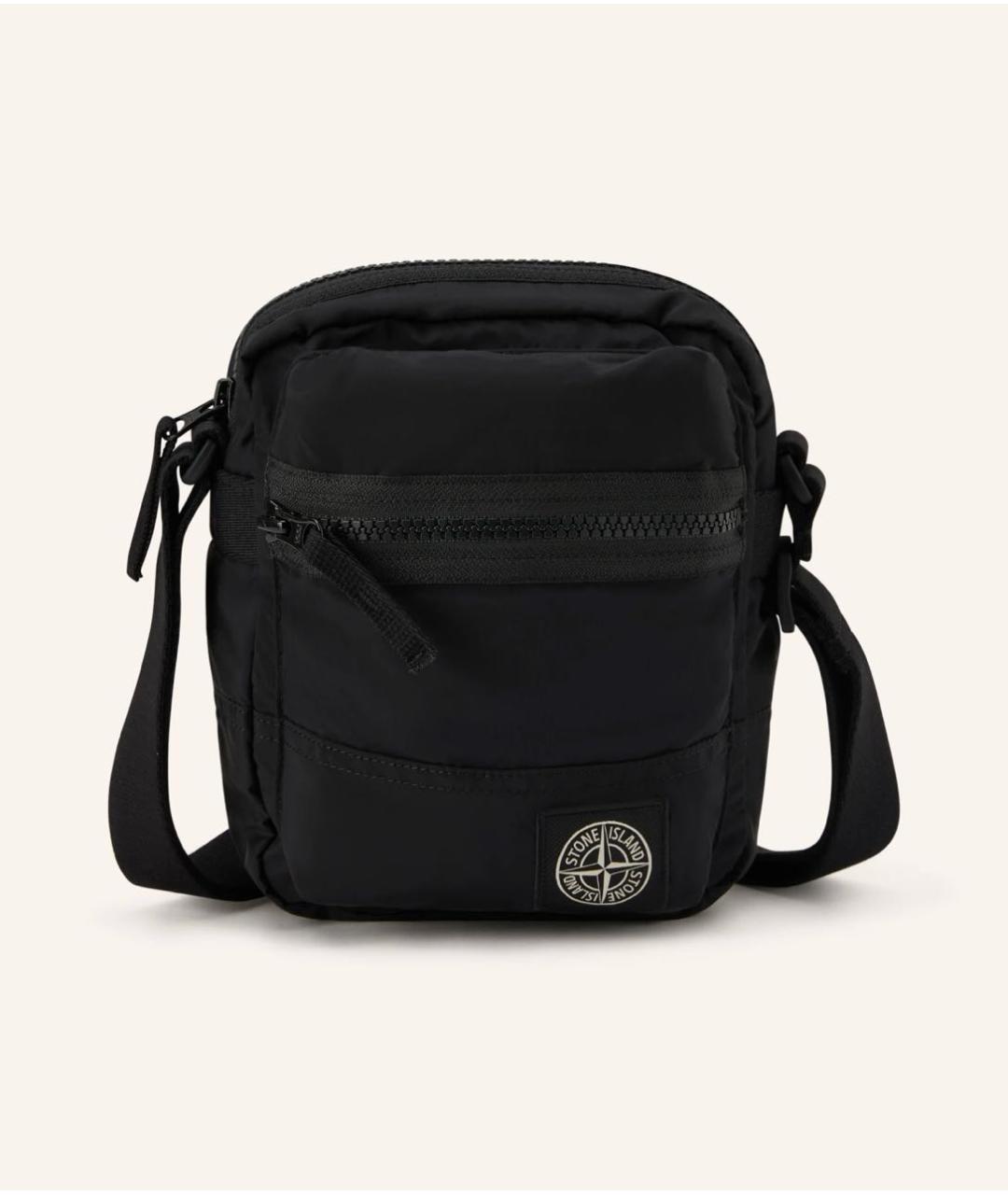 STONE ISLAND Черная нейлоновая сумка на плечо, фото 9
