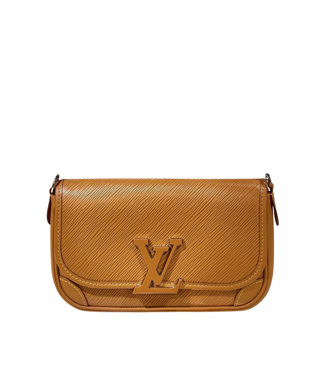 LOUIS VUITTON Коричневая кожаная сумка через плечо, фото 1