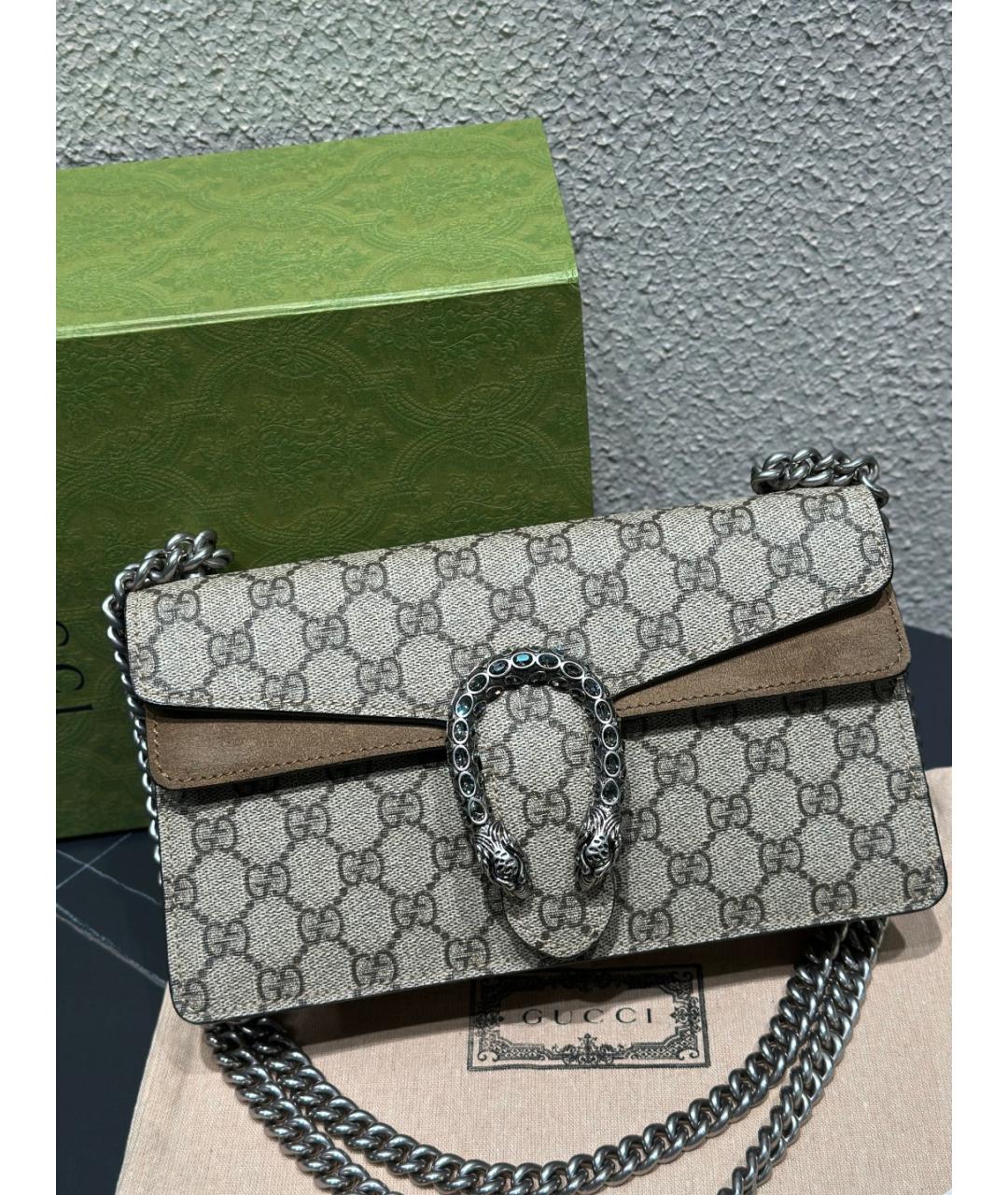 GUCCI Зеленая кожаная сумка через плечо, фото 2