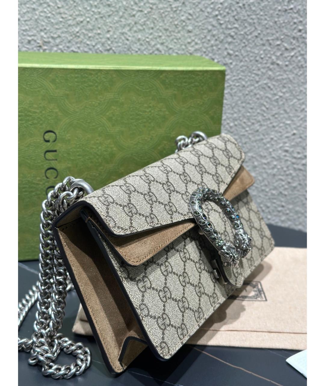 GUCCI Зеленая кожаная сумка через плечо, фото 3