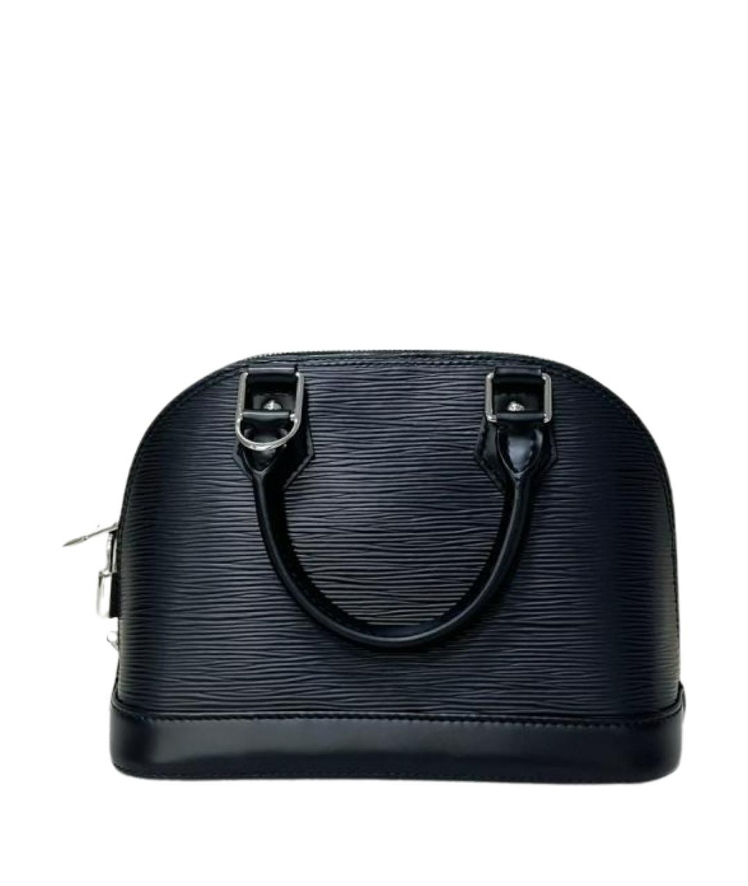 LOUIS VUITTON Черная кожаная сумка с короткими ручками, фото 1