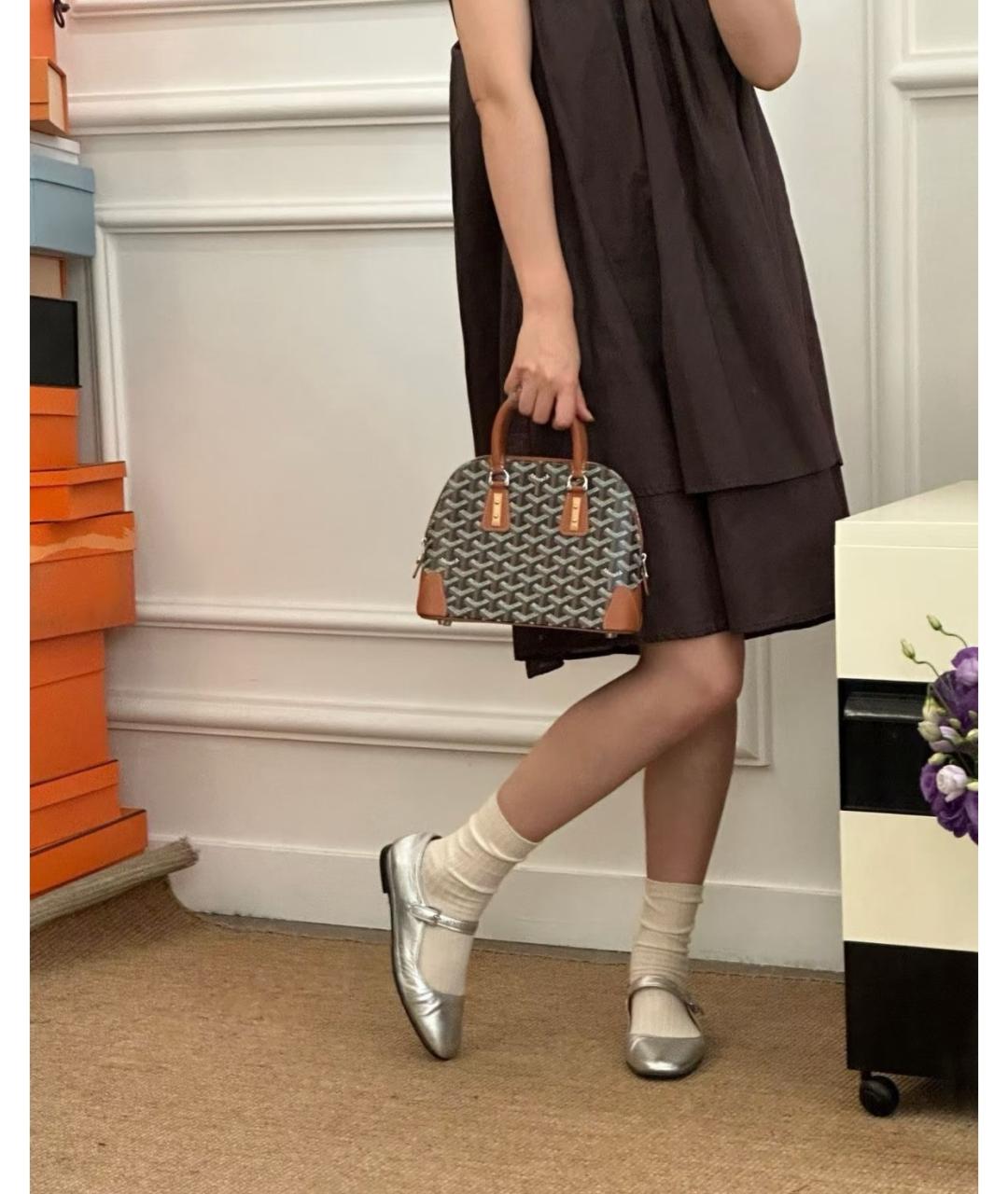 GOYARD Черная сумка тоут из искусственной кожи, фото 6