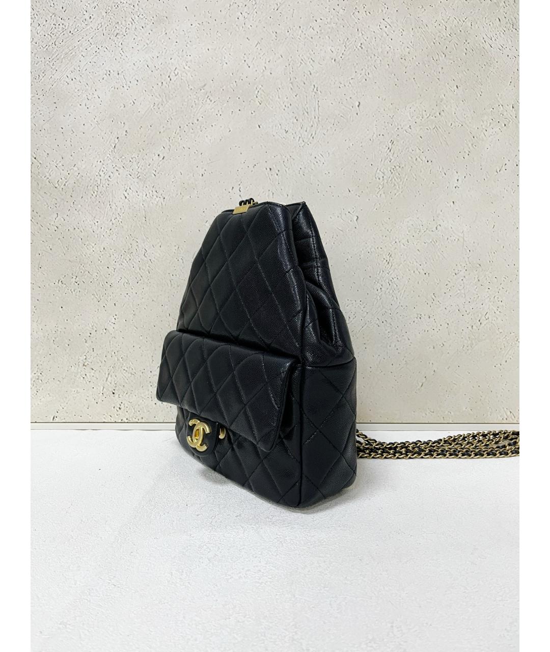 CHANEL Черная кожаная сумка через плечо, фото 4