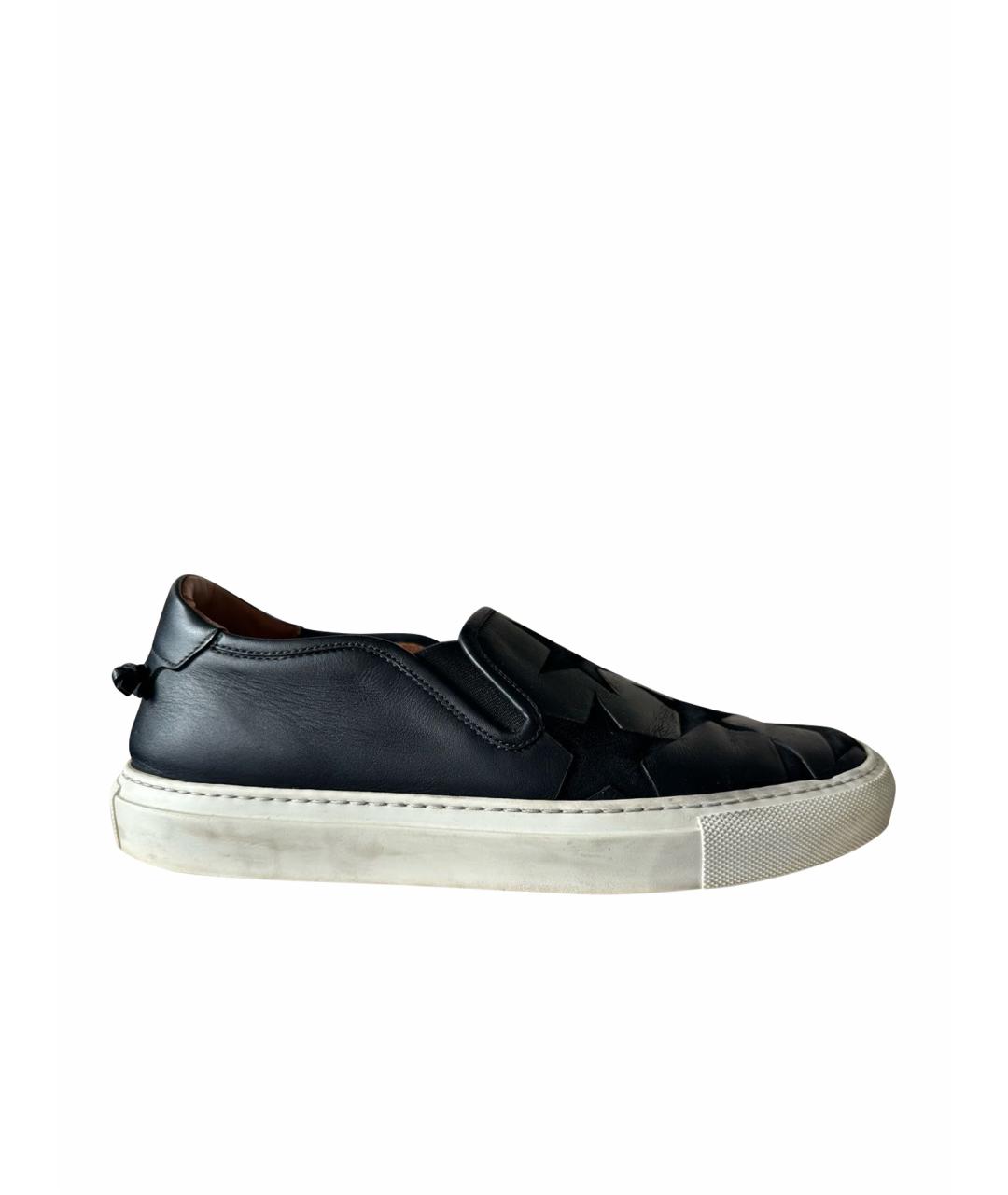 GIVENCHY Черные кожаные слипоны, фото 1
