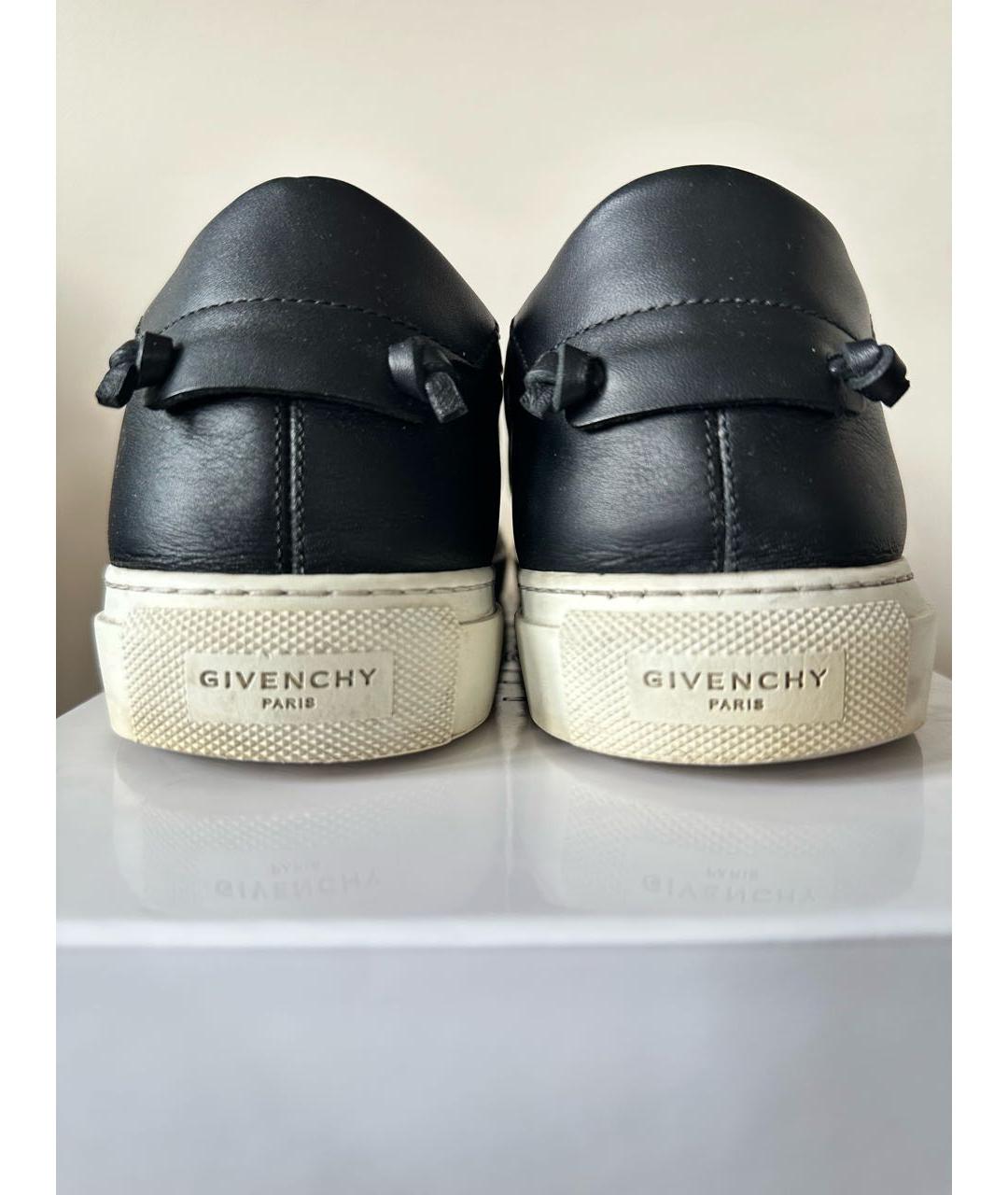 GIVENCHY Черные кожаные слипоны, фото 4