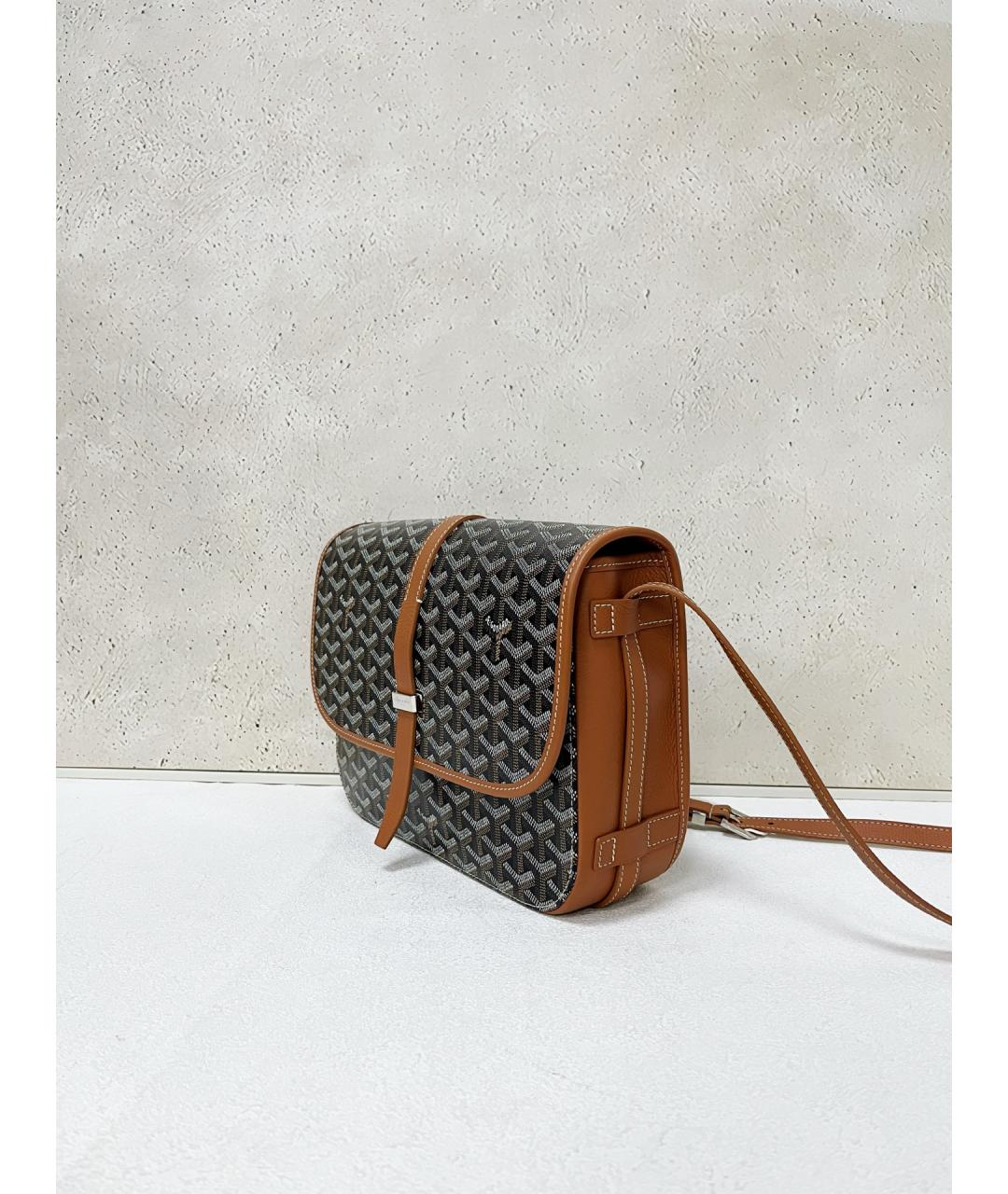 GOYARD Коричневая сумка через плечо из искусственной кожи, фото 4