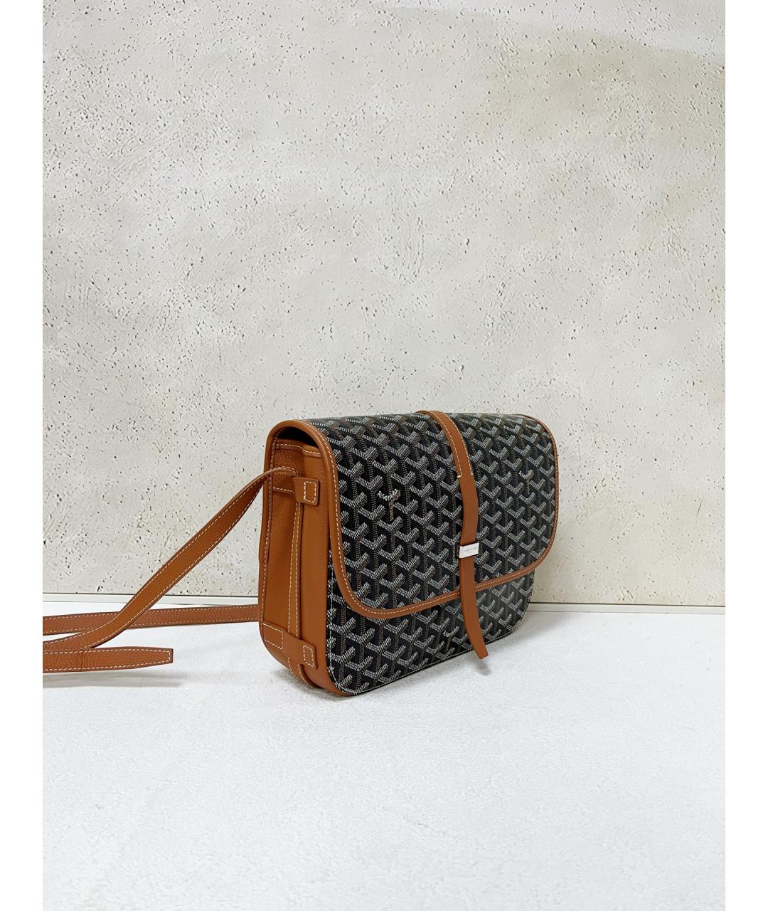 GOYARD Коричневая сумка через плечо из искусственной кожи, фото 3