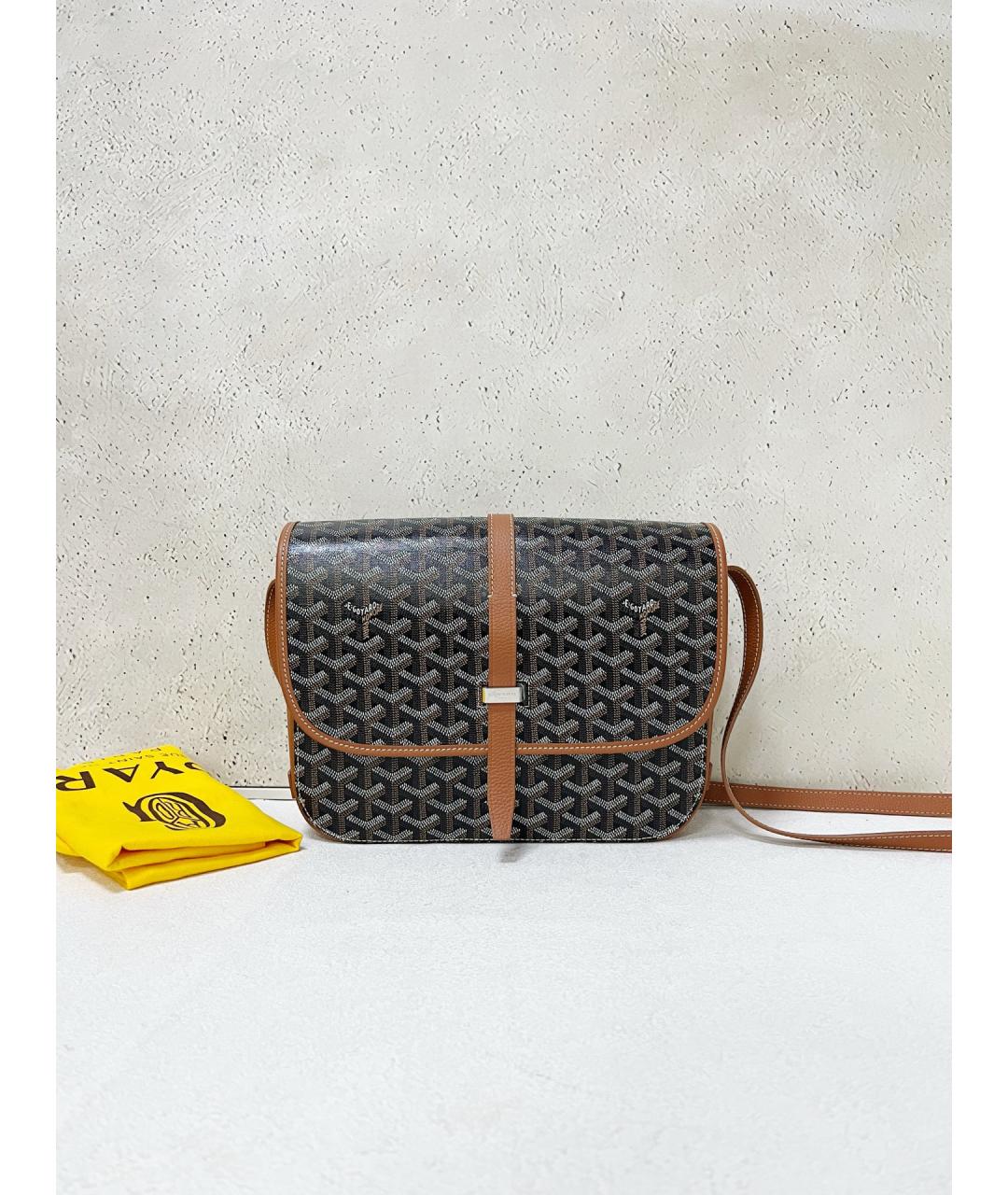 GOYARD Коричневая сумка через плечо из искусственной кожи, фото 7