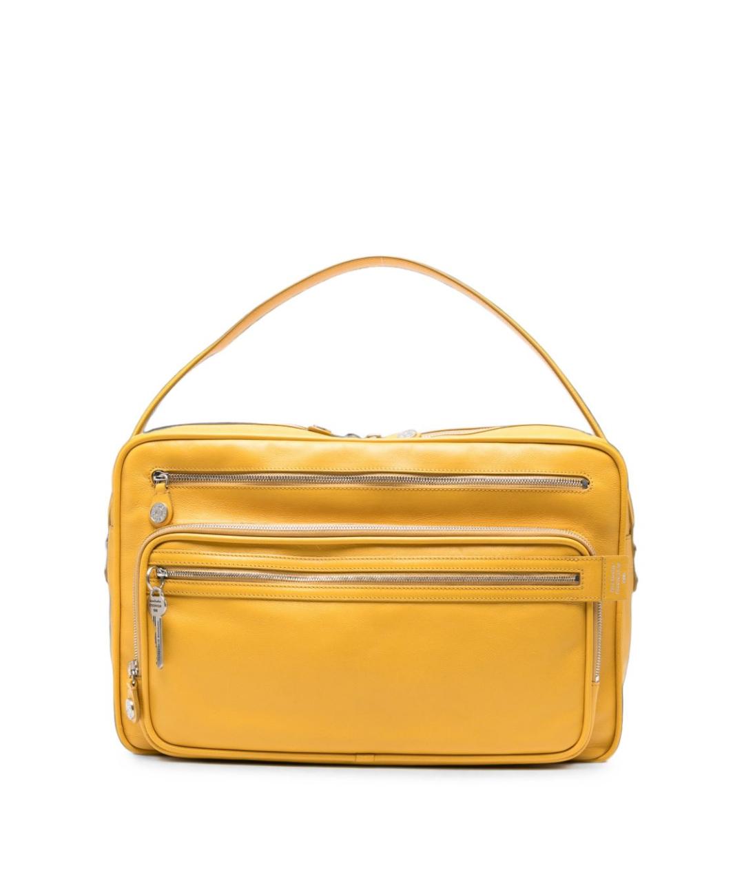 ACNE STUDIOS Желтая кожаная сумка через плечо, фото 1