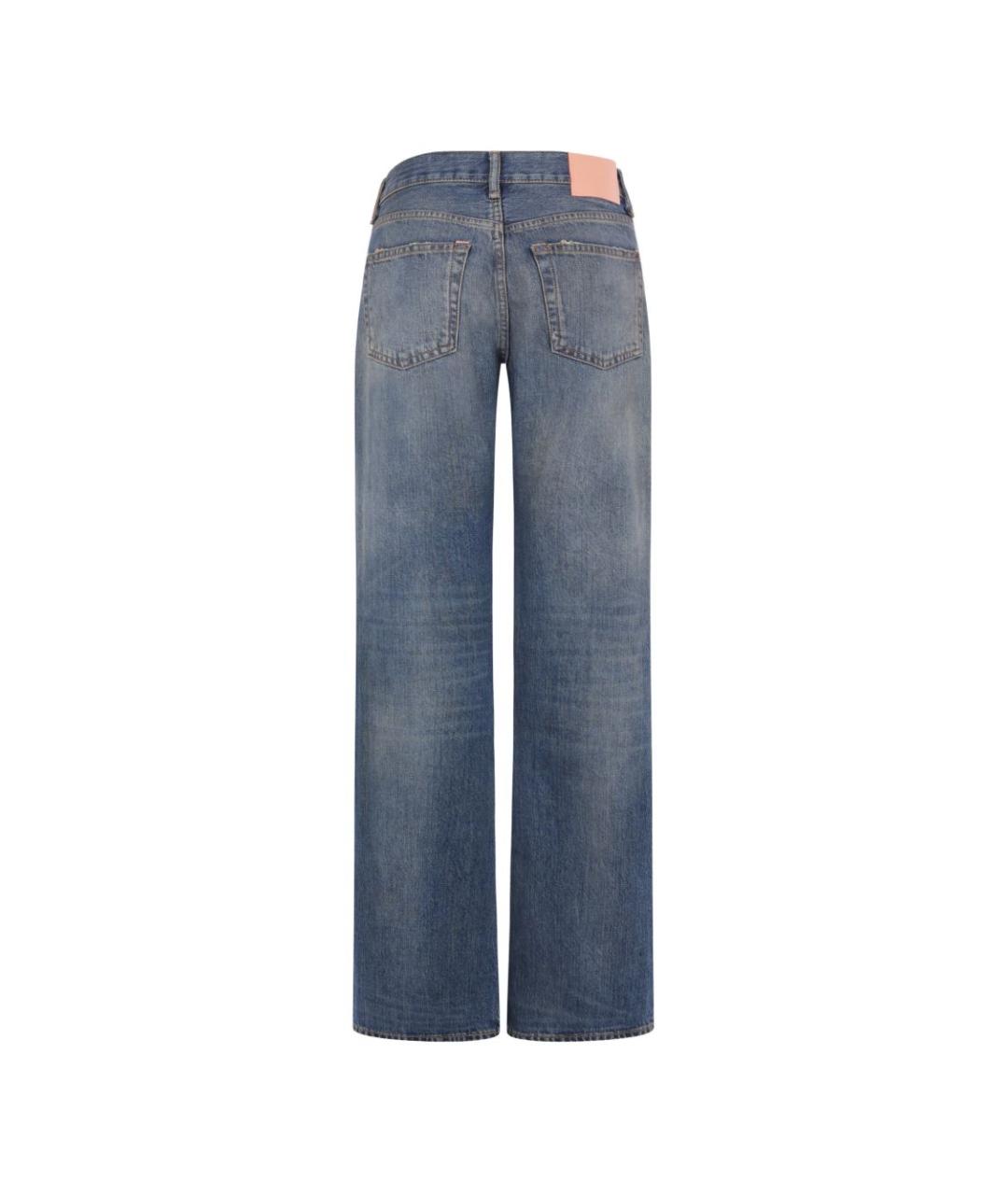 ACNE STUDIOS Синие хлопковые прямые джинсы, фото 3