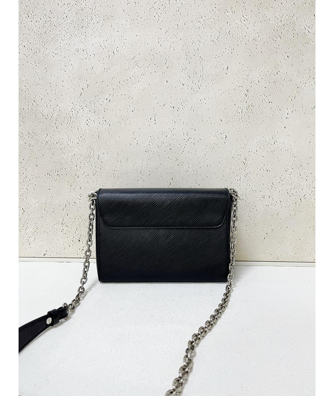 LOUIS VUITTON Черная кожаная сумка через плечо, фото 2