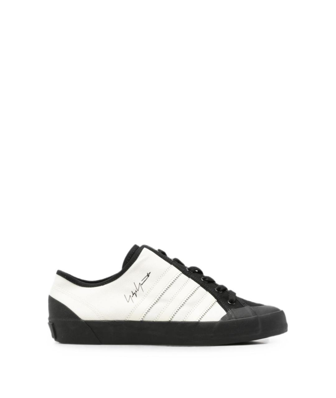 Y-3 Белые текстильные низкие кроссовки / кеды, фото 1