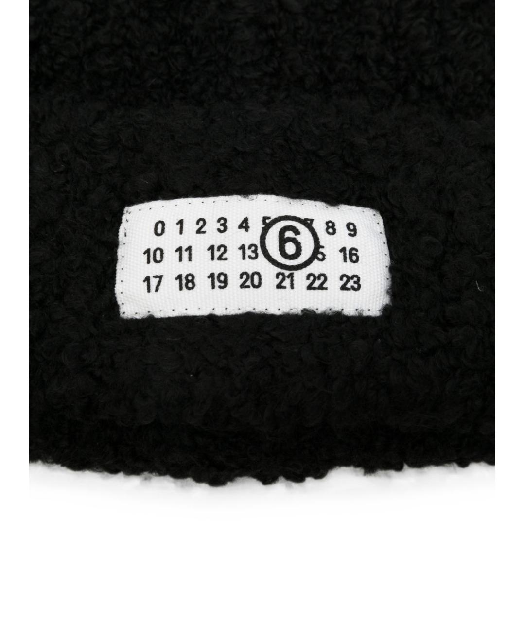 MM6 MAISON MARGIELA Черная синтетическая шапка, фото 3