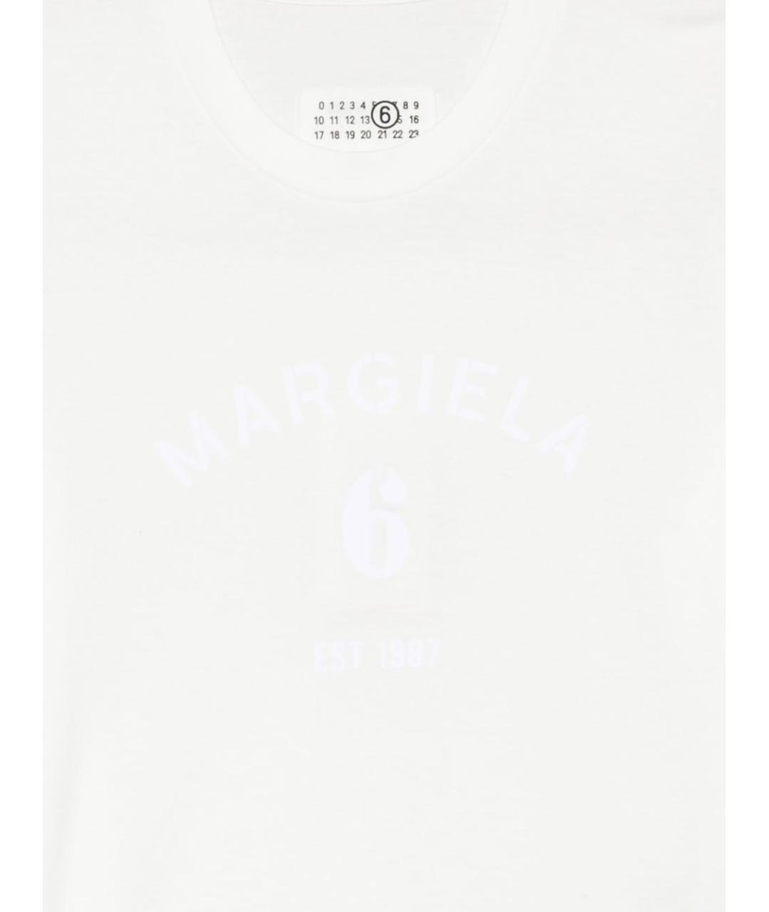 MM6 MAISON MARGIELA Белая хлопковая футболка, фото 2
