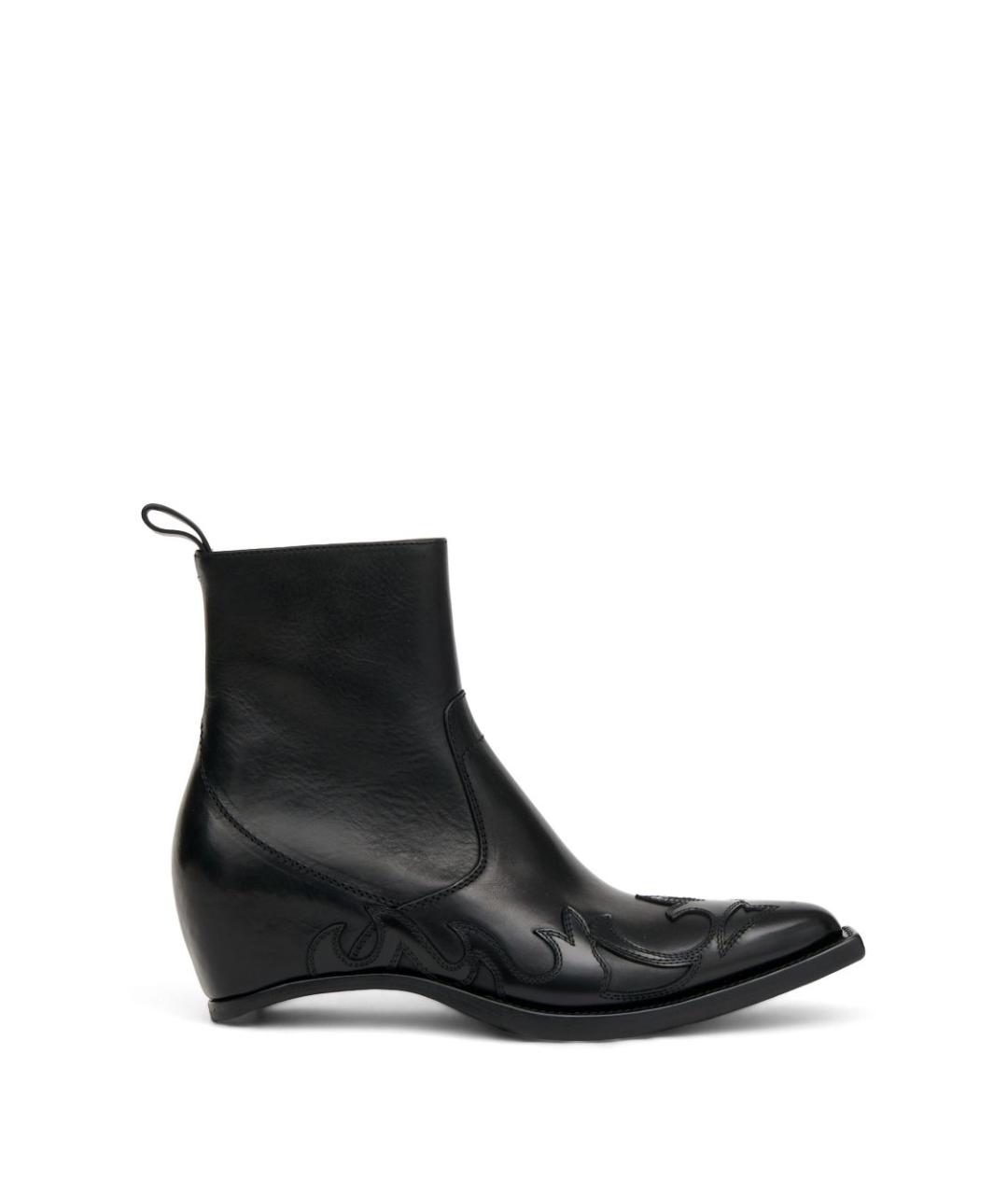 MAISON MARGIELA Черные кожаные сапоги, фото 1