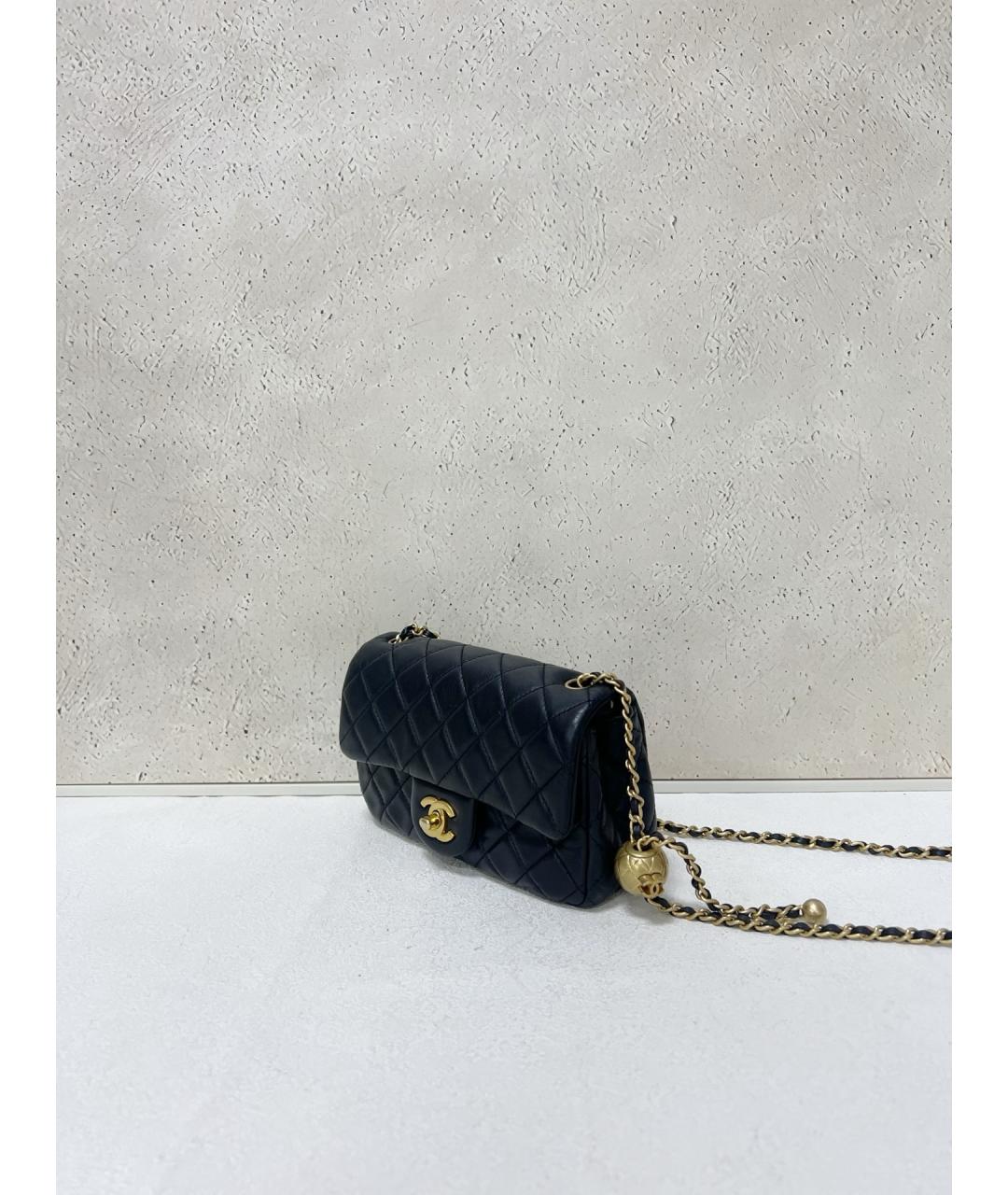 CHANEL Черная кожаная сумка через плечо, фото 4