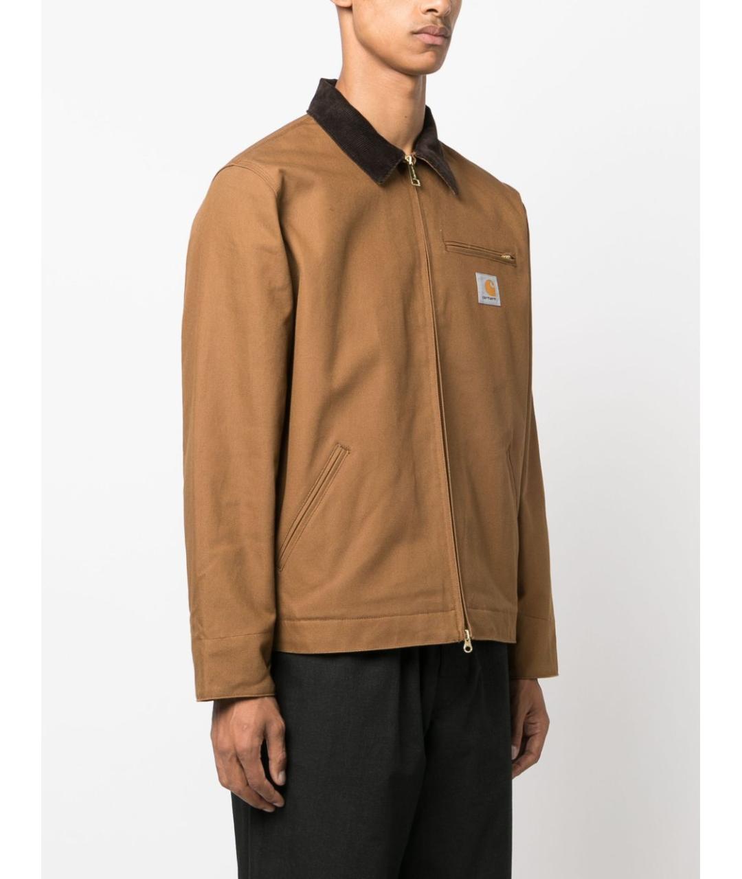 CARHARTT WIP Коричневая хлопковая куртка, фото 2