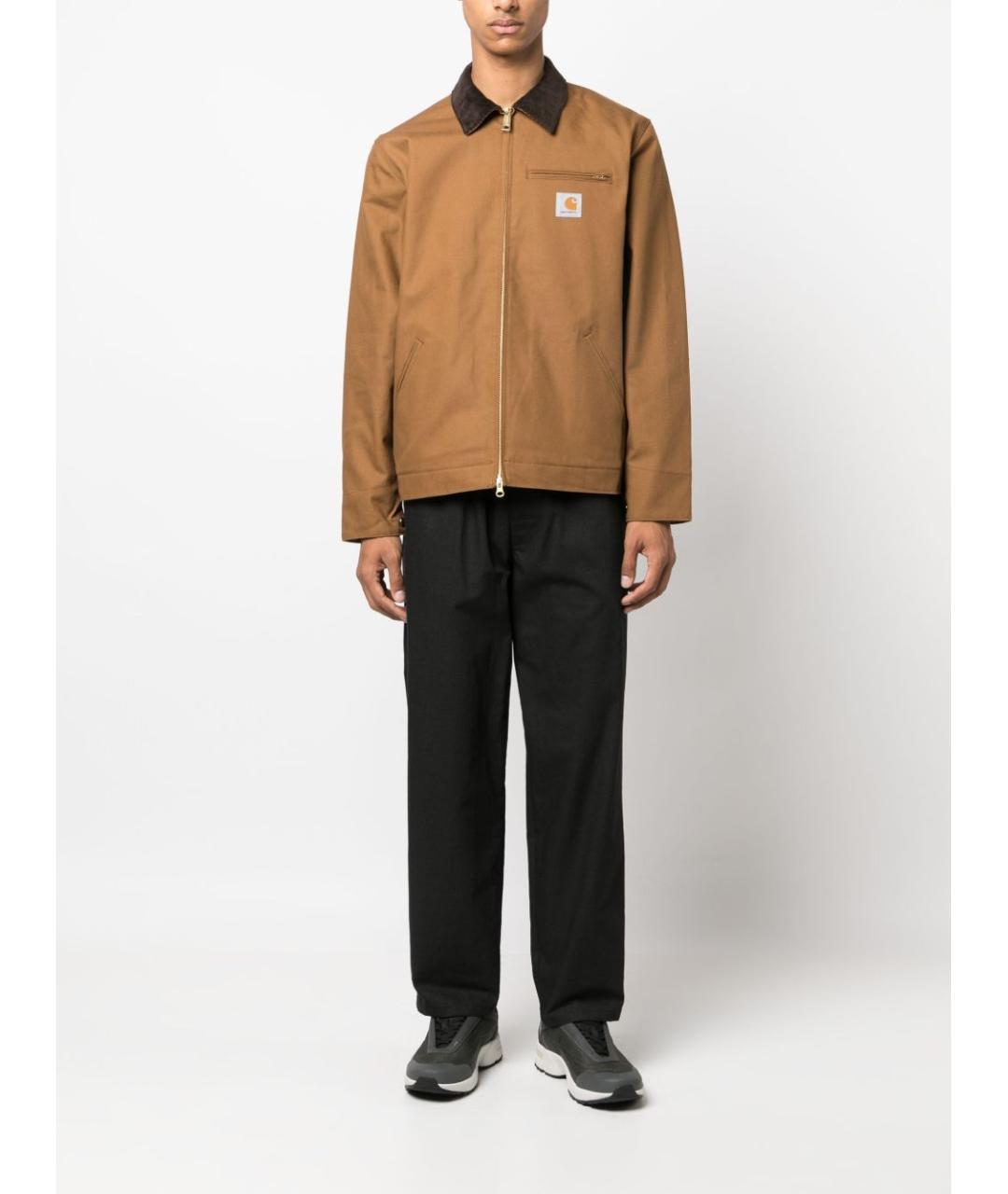 CARHARTT WIP Коричневая хлопковая куртка, фото 5