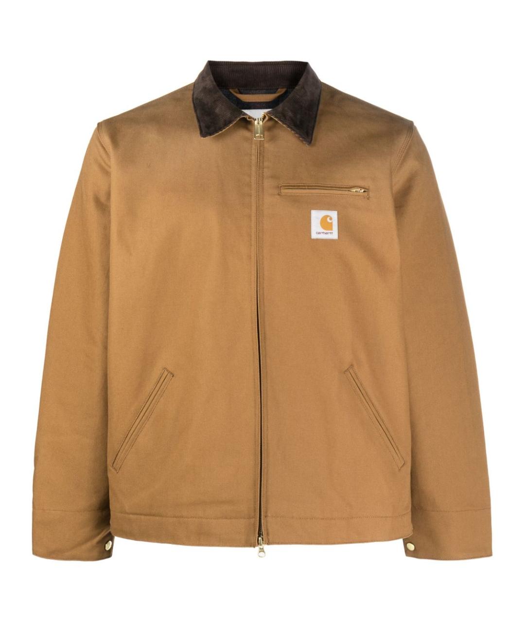 CARHARTT WIP Коричневая хлопковая куртка, фото 1