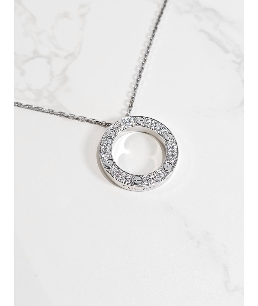 CARTIER Серебряное колье из белого золота, фото 2
