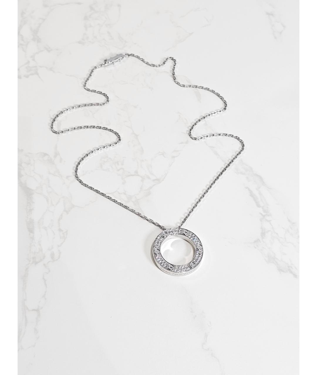 CARTIER Серебряное колье из белого золота, фото 4