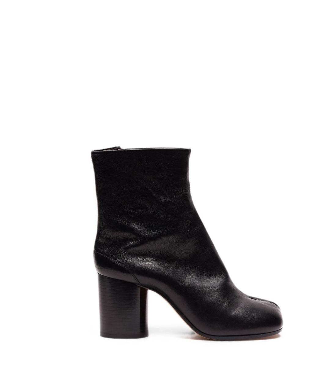 MAISON MARGIELA Черные кожаные ботильоны, фото 1