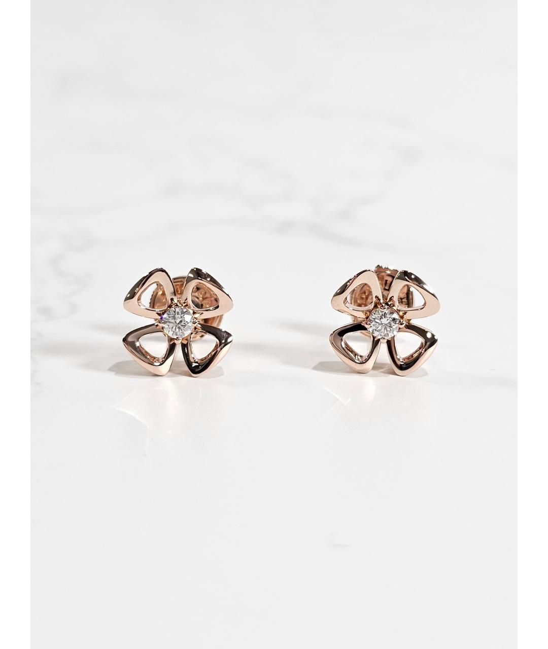 BVLGARI Золотые серьги из розового золота, фото 3