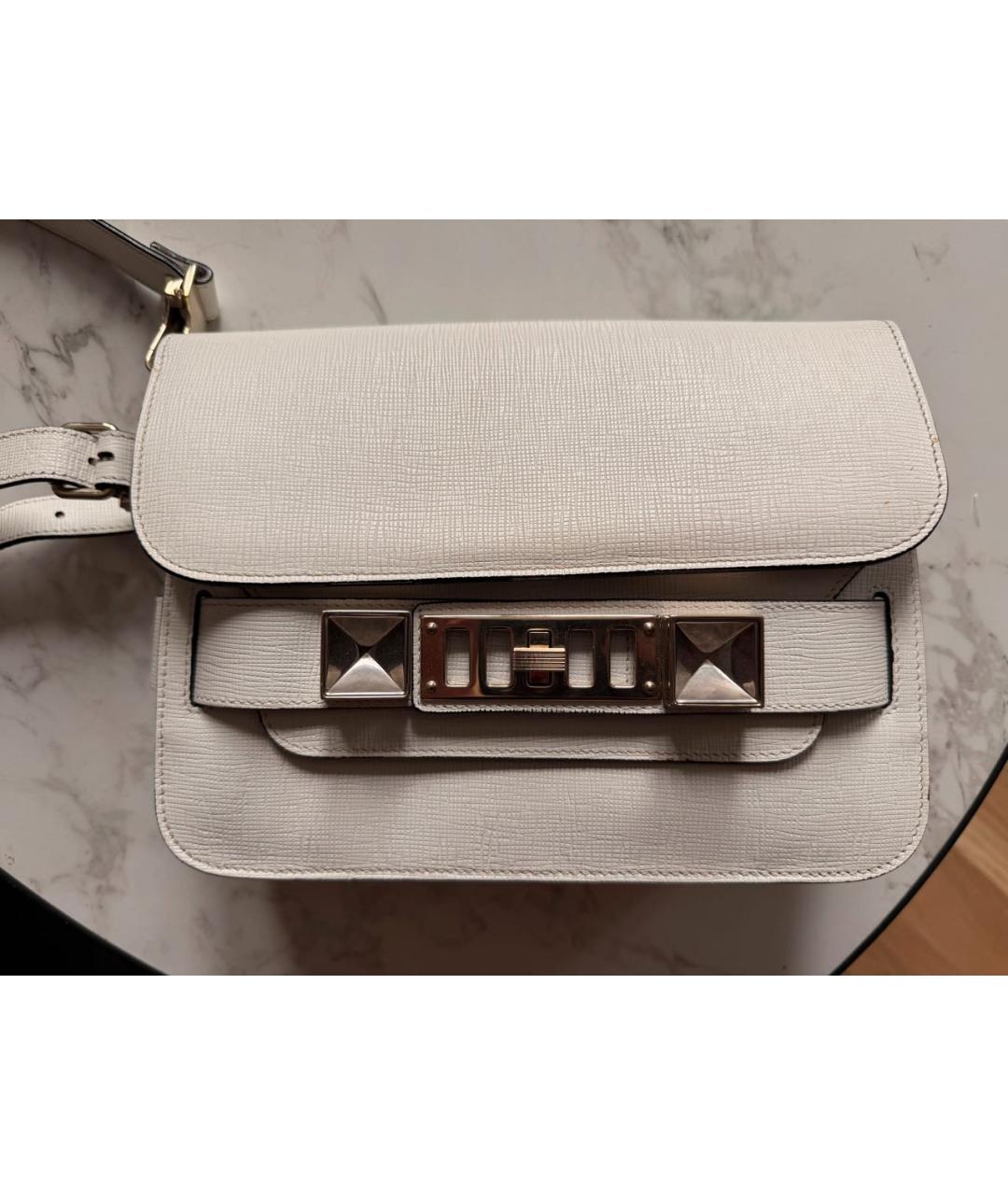 PROENZA SCHOULER Белая кожаная сумка через плечо, фото 7