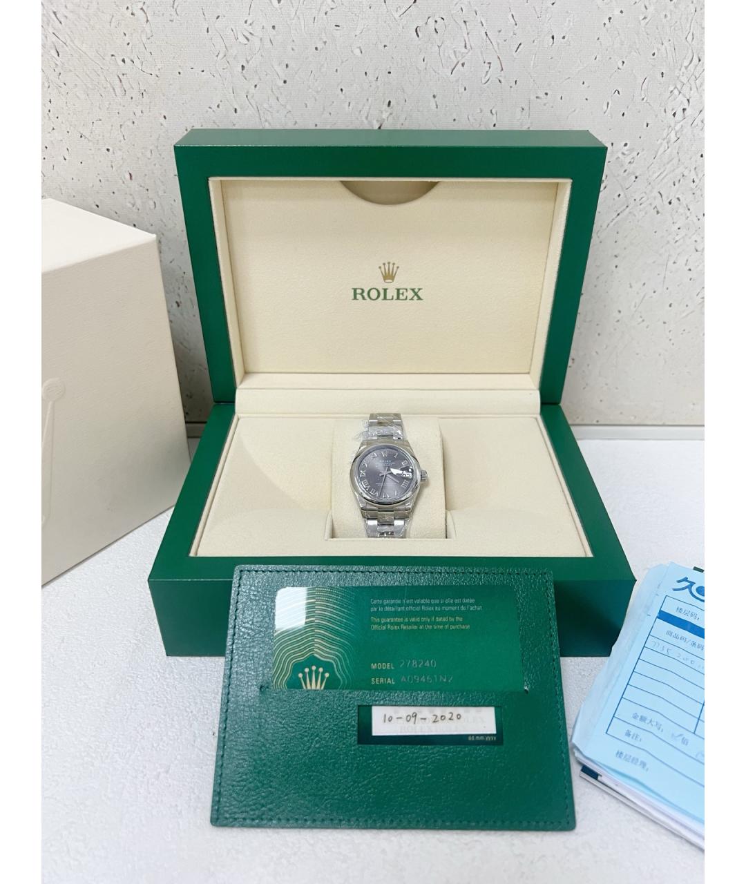 ROLEX Серые металлические часы, фото 5
