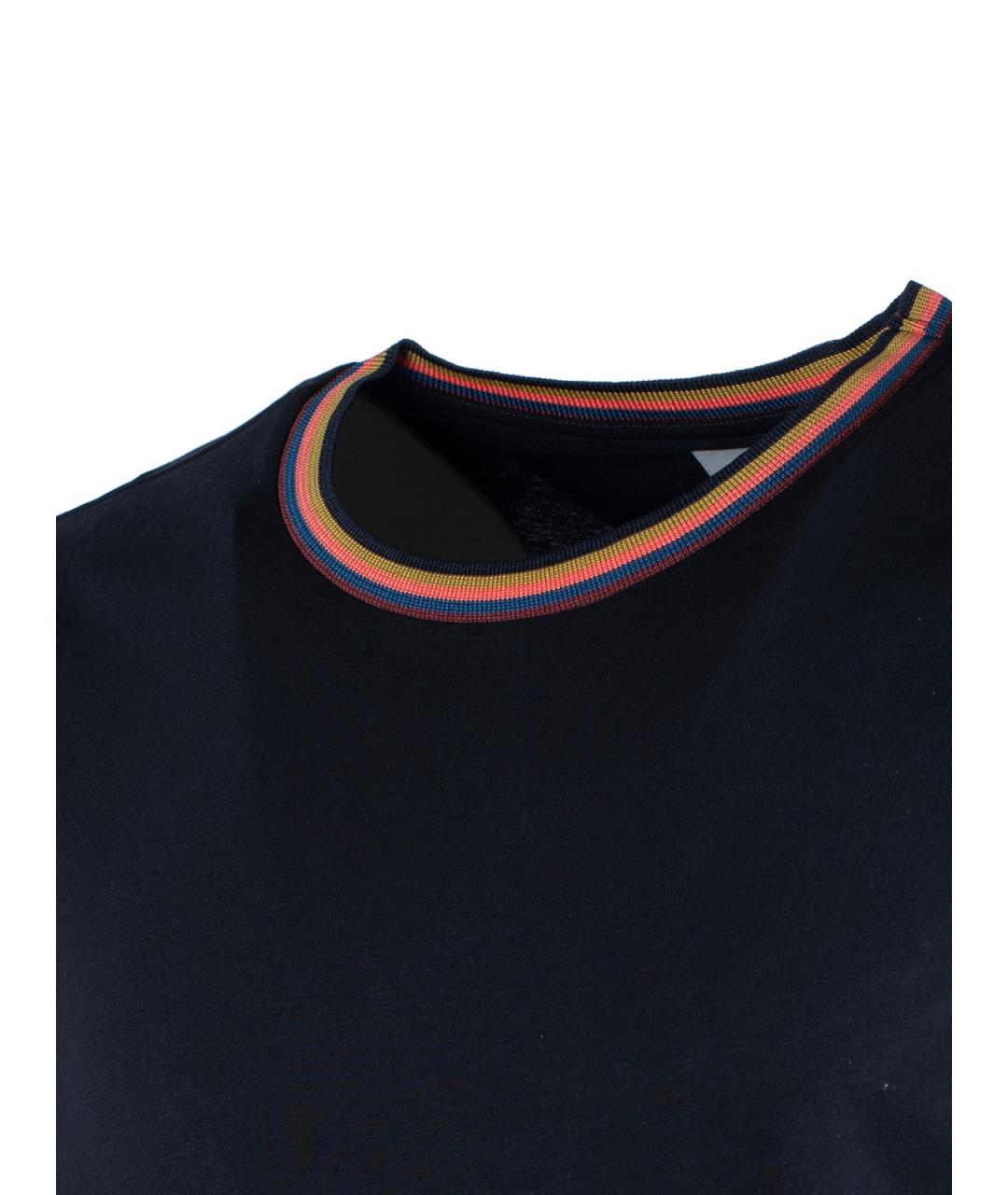 PAUL SMITH Черная хлопковая футболка, фото 4