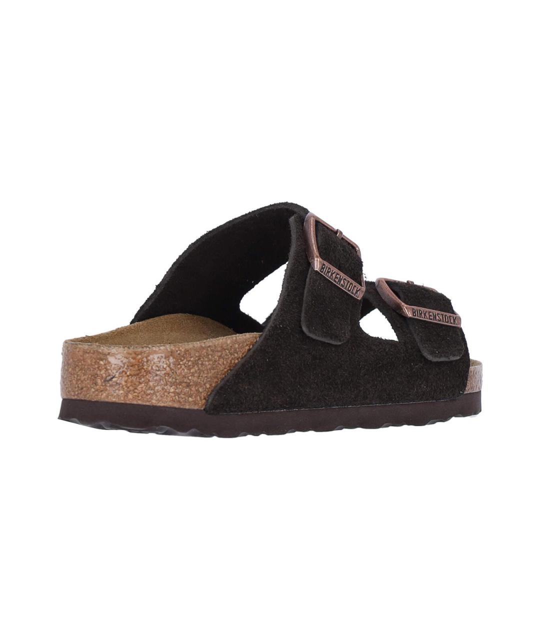 BIRKENSTOCK Коричневые кожаные сандалии, фото 4