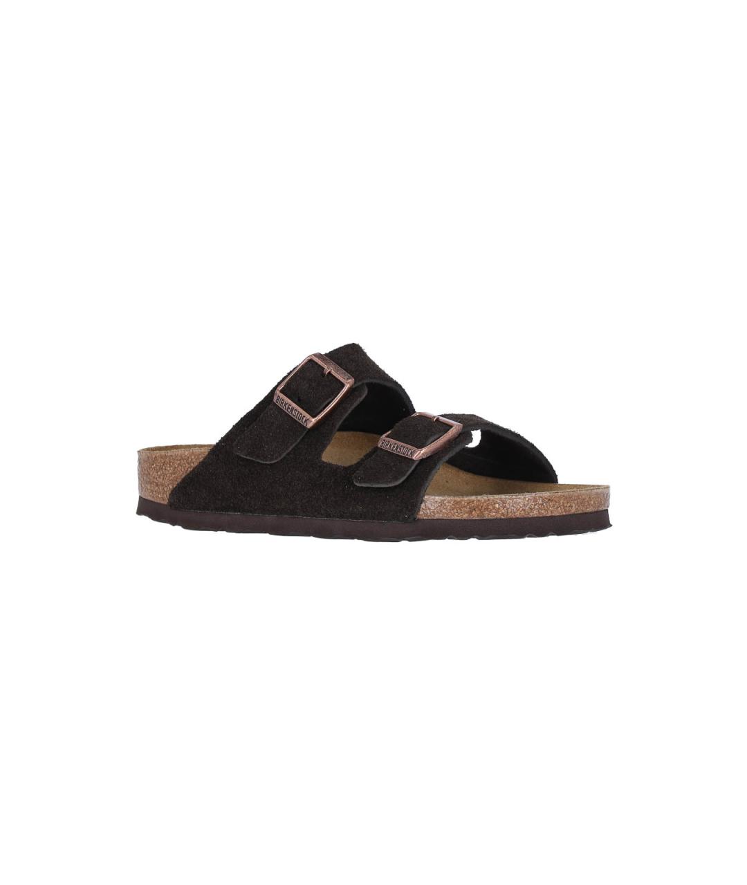 BIRKENSTOCK Коричневые кожаные сандалии, фото 2