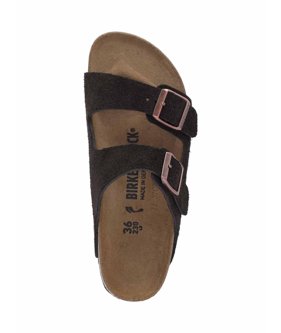 BIRKENSTOCK Коричневые кожаные сандалии, фото 5